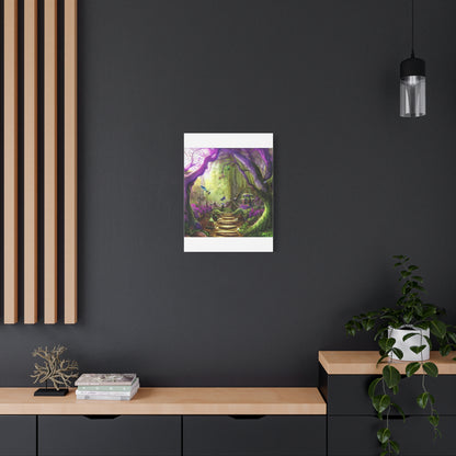 Enchanted Fairy Forest Canvas Wall Art — Magical Woodland Pathway