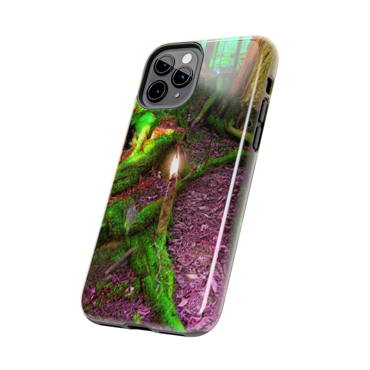 Forest Moss Candle Phone Case — Enchanted Woodland Tough Phone Case