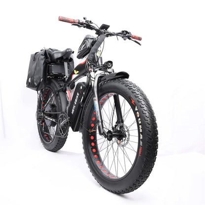26Inch Fat Tire E-Bike﻿﻿ 48V1500W High Power Rear Drive Motor 50Ah Dual Lithium Battery Long Range Mobility Aid Snow Tyre E-Bike