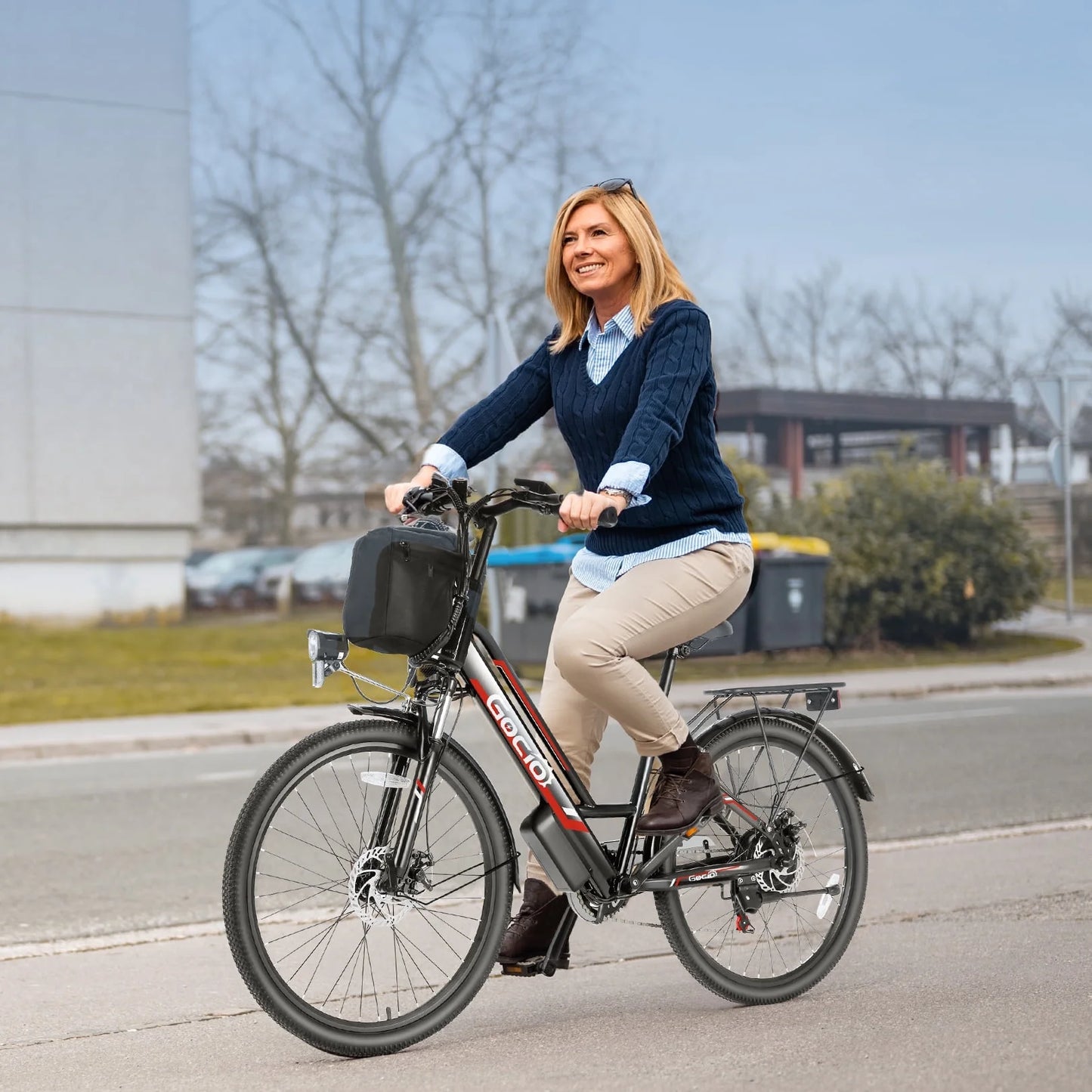 UL2849 Certified 26" Electric Bike for Adults, 750W Peak Motor, 48V 7.8Ah Battery, 19.8 Mph 7-Speed Commuter Ebike with Disc Brakes
