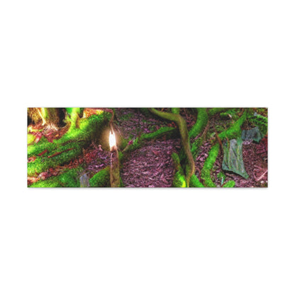 Enchanted Forest Moss Path Canvas Print — Matte Stretched Wall Art