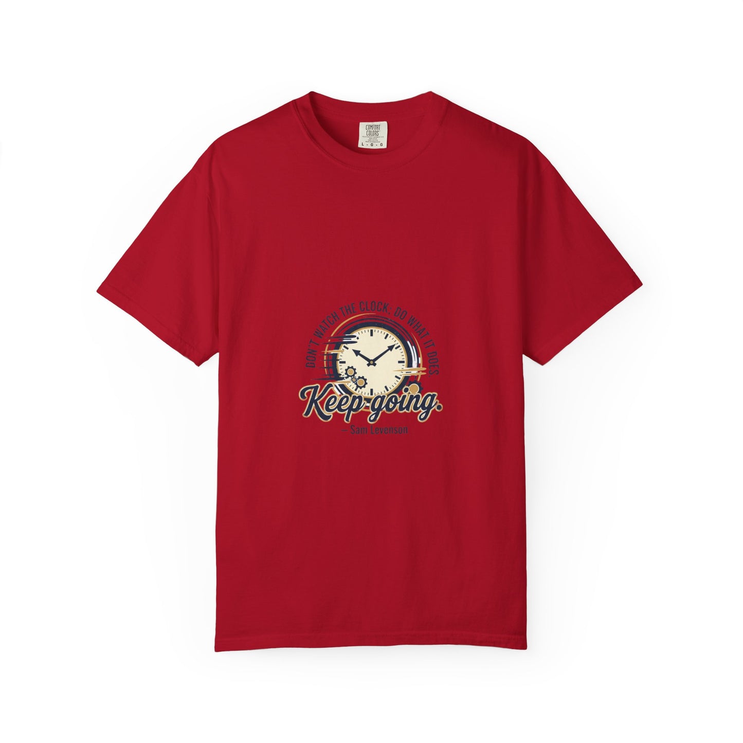 Keep Going Clock Graphic T-Shirt — Inspirational Quote Tee