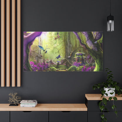 Enchanted Fairy Forest Canvas Wall Art — Magical Woodland Pathway