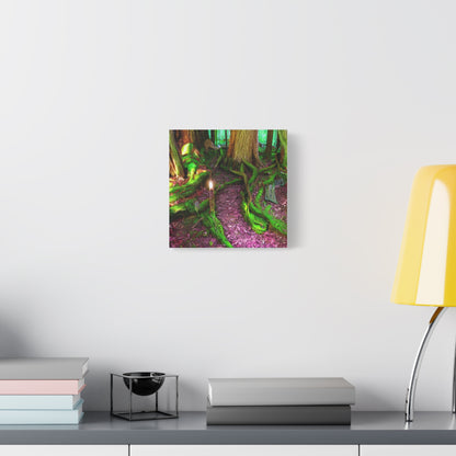 Enchanted Forest Moss Path Canvas Print — Matte Stretched Wall Art