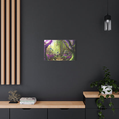 Enchanted Fairy Forest Canvas Wall Art — Magical Woodland Pathway