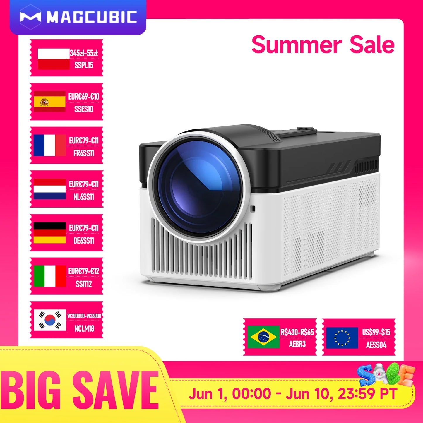 HY450 Projector with Ultra Short Throw Auto Offset 1080P 8K Electronic Focus 900 ANSI Air Mouse Voice Assistant H726