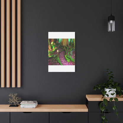 Enchanted Forest Moss Path Canvas Print — Matte Stretched Wall Art