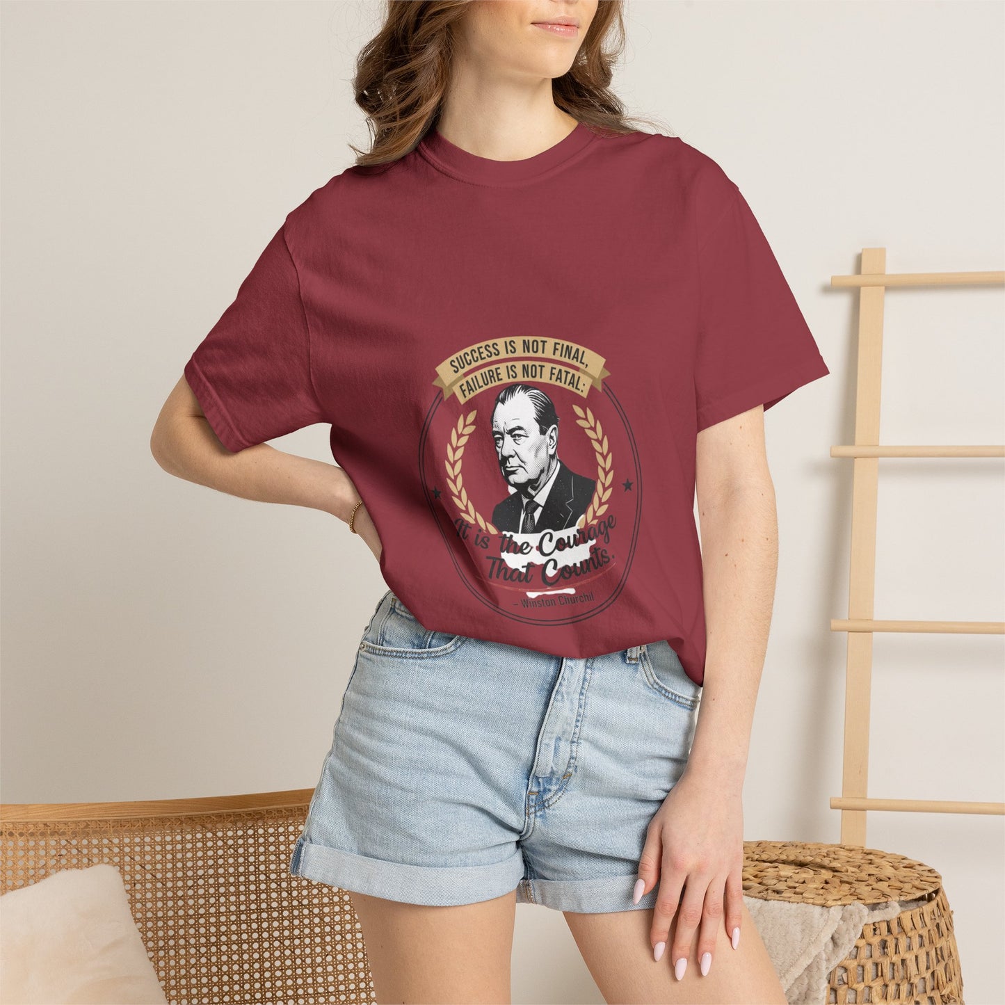 Courage Quote T-Shirt — "It Is the Courage That Counts" Motivational Tee