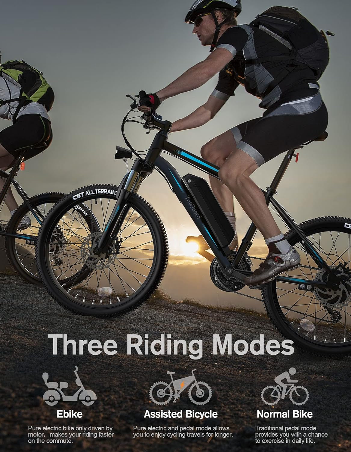 Electric Bike for Adults, 26" Ebike with Peak 500W Brushless Motor, Electric Mountain Bike with 374Wh Removable Battery, 50 Miles Electric Bicycle with Suspension Fork, 21 Speed, LCD Display.