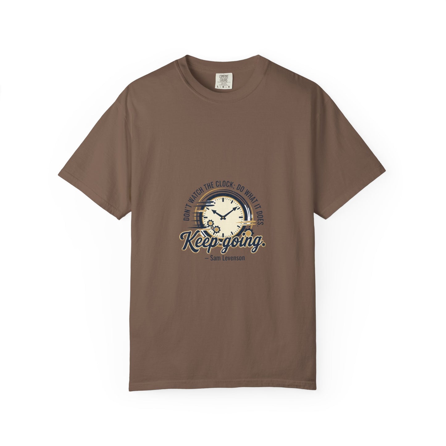 Keep Going Clock Graphic T-Shirt — Inspirational Quote Tee