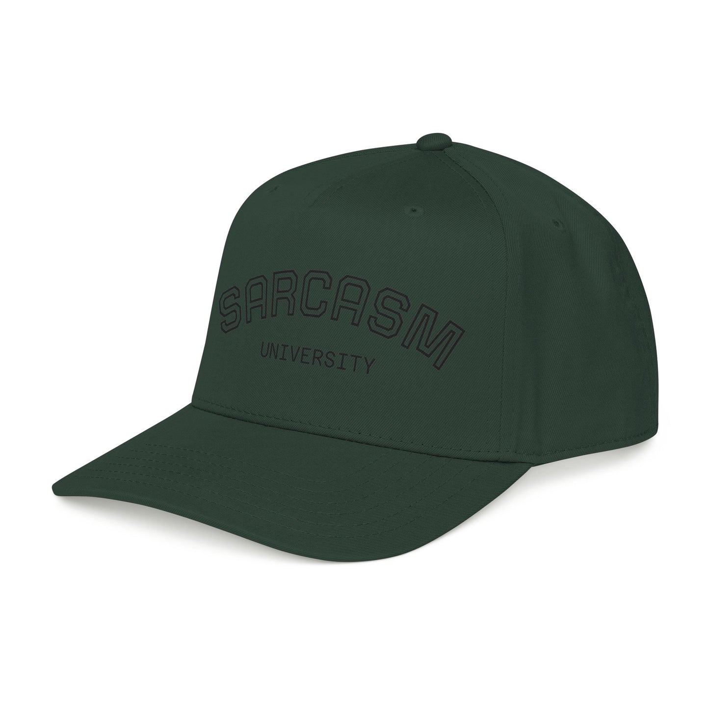 Sarcasm University Baseball Cap — Funny Embroidered Mid-Profile Hat