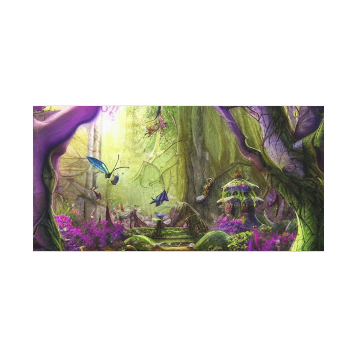 Enchanted Fairy Forest Canvas Wall Art — Magical Woodland Pathway