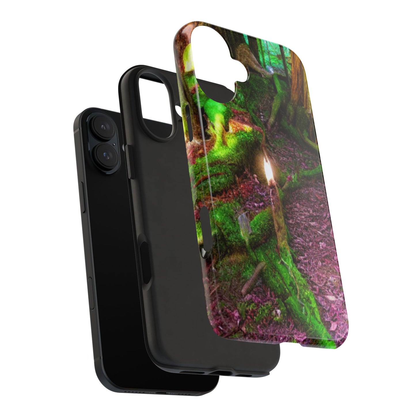 Forest Moss Candle Phone Case — Enchanted Woodland Tough Phone Case