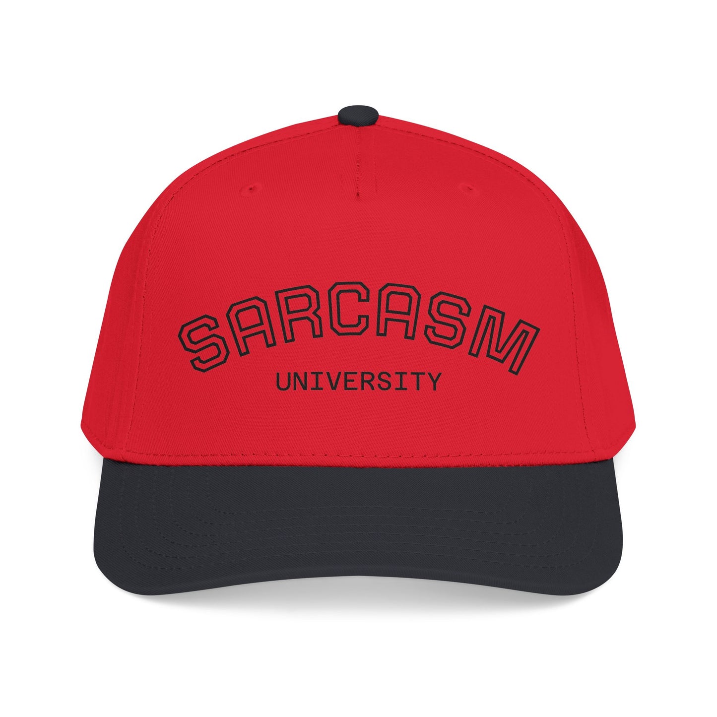 Sarcasm University Baseball Cap — Funny Embroidered Mid-Profile Hat