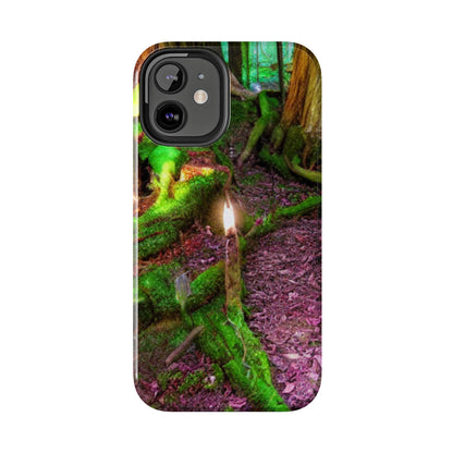 Forest Moss Candle Phone Case — Enchanted Woodland Tough Phone Case