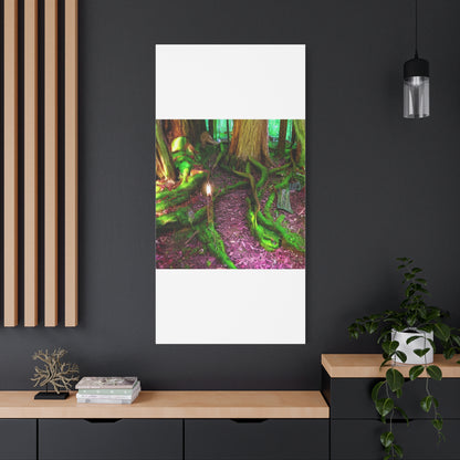 Enchanted Forest Moss Path Canvas Print — Matte Stretched Wall Art