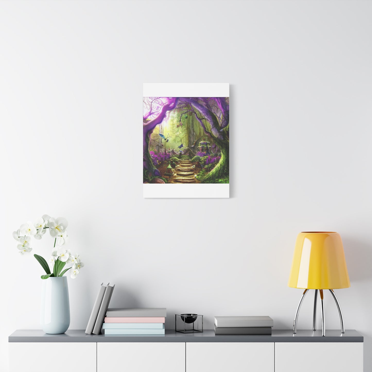 Enchanted Fairy Forest Canvas Wall Art — Magical Woodland Pathway