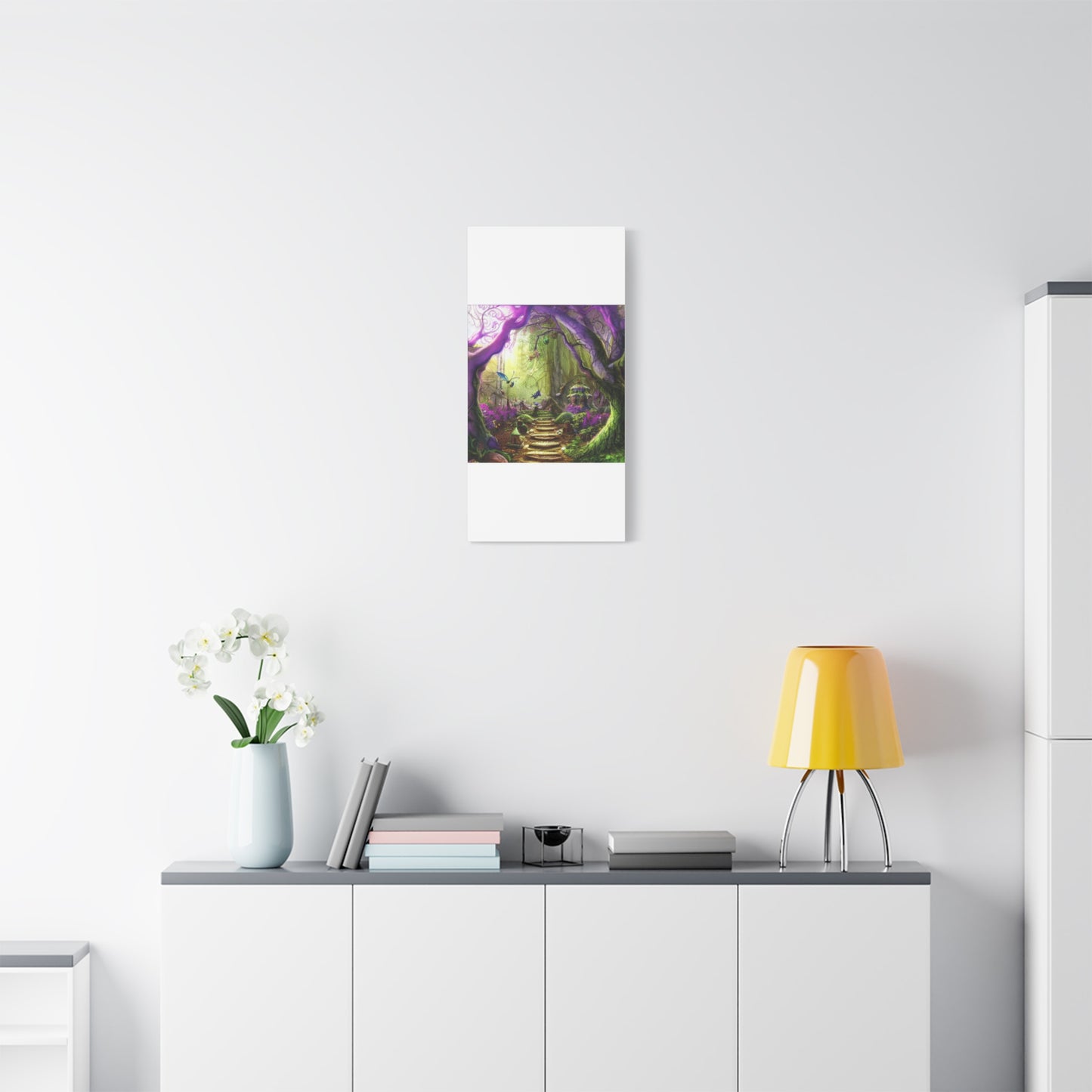 Enchanted Fairy Forest Canvas Wall Art — Magical Woodland Pathway