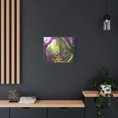 Enchanted Fairy Forest Canvas Wall Art — Magical Woodland Pathway