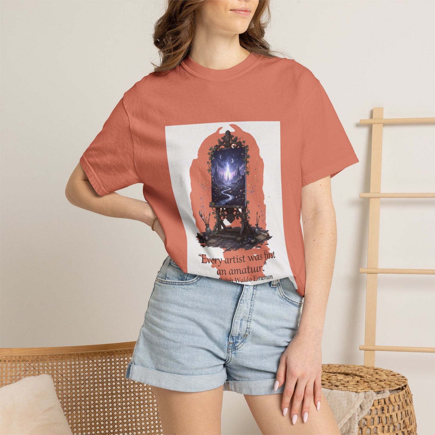 Artistic Mirror T-Shirt — "Every artist was first an amateur" Quote Graphic