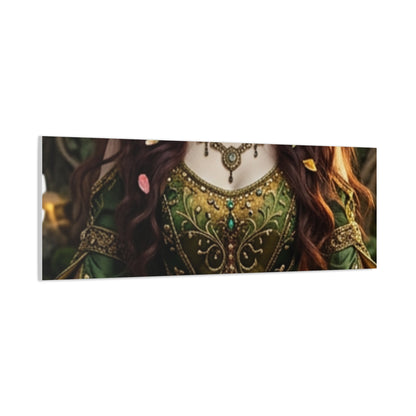Forest Goddess Canvas Print – Ethereal Redhead Portrait Matte Stretched Wall Art
