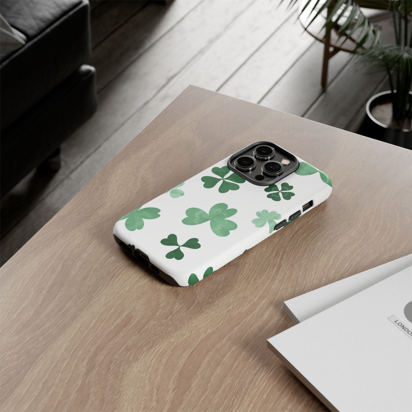 Shamrock Tough Phone Case — St. Patrick’s Day Clover Protective Cover