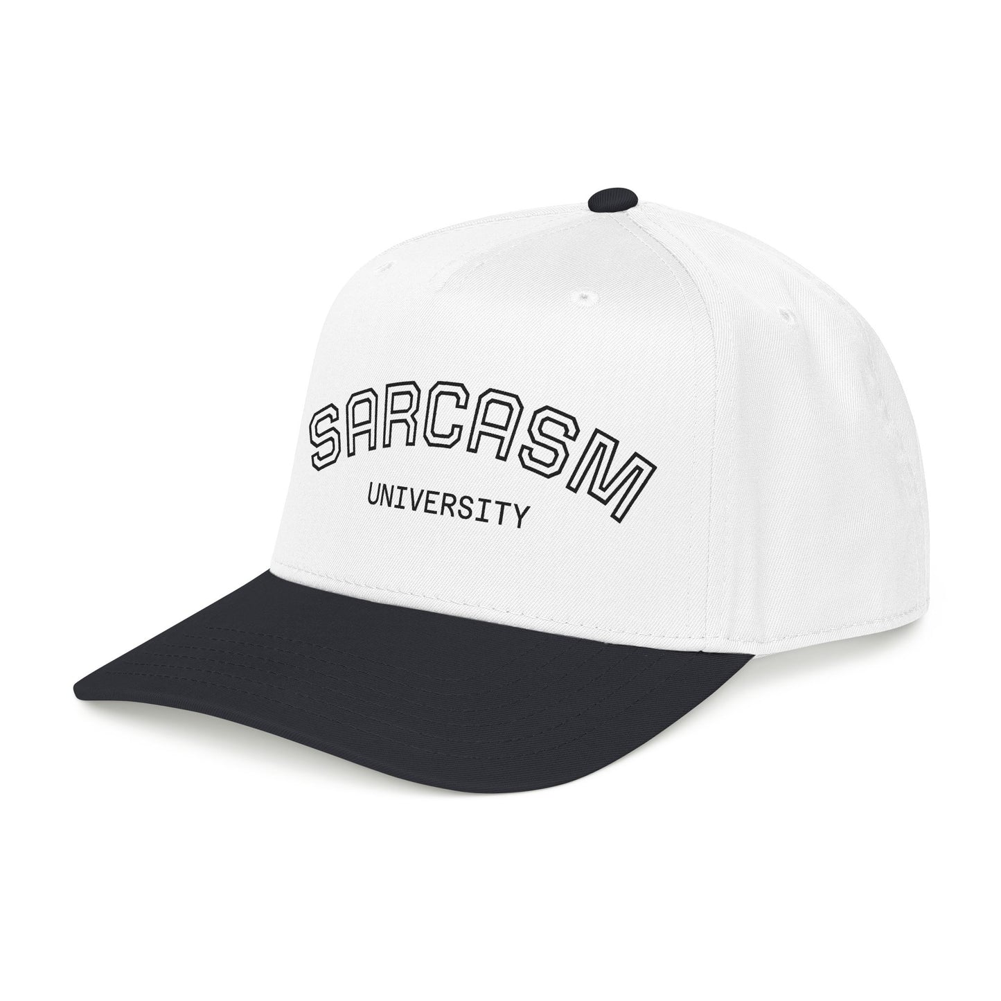 Sarcasm University Baseball Cap — Funny Embroidered Mid-Profile Hat