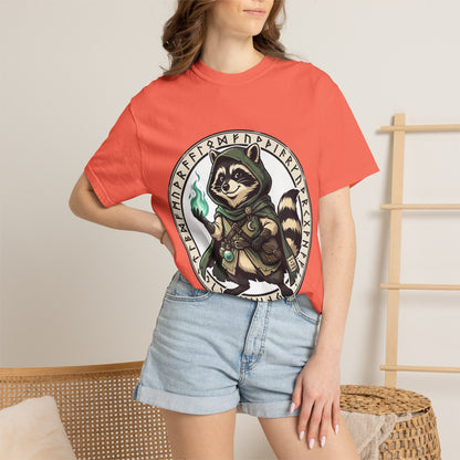 Raccoon Wizard T-Shirt – Cute Fantasy Mage Graphic Tee