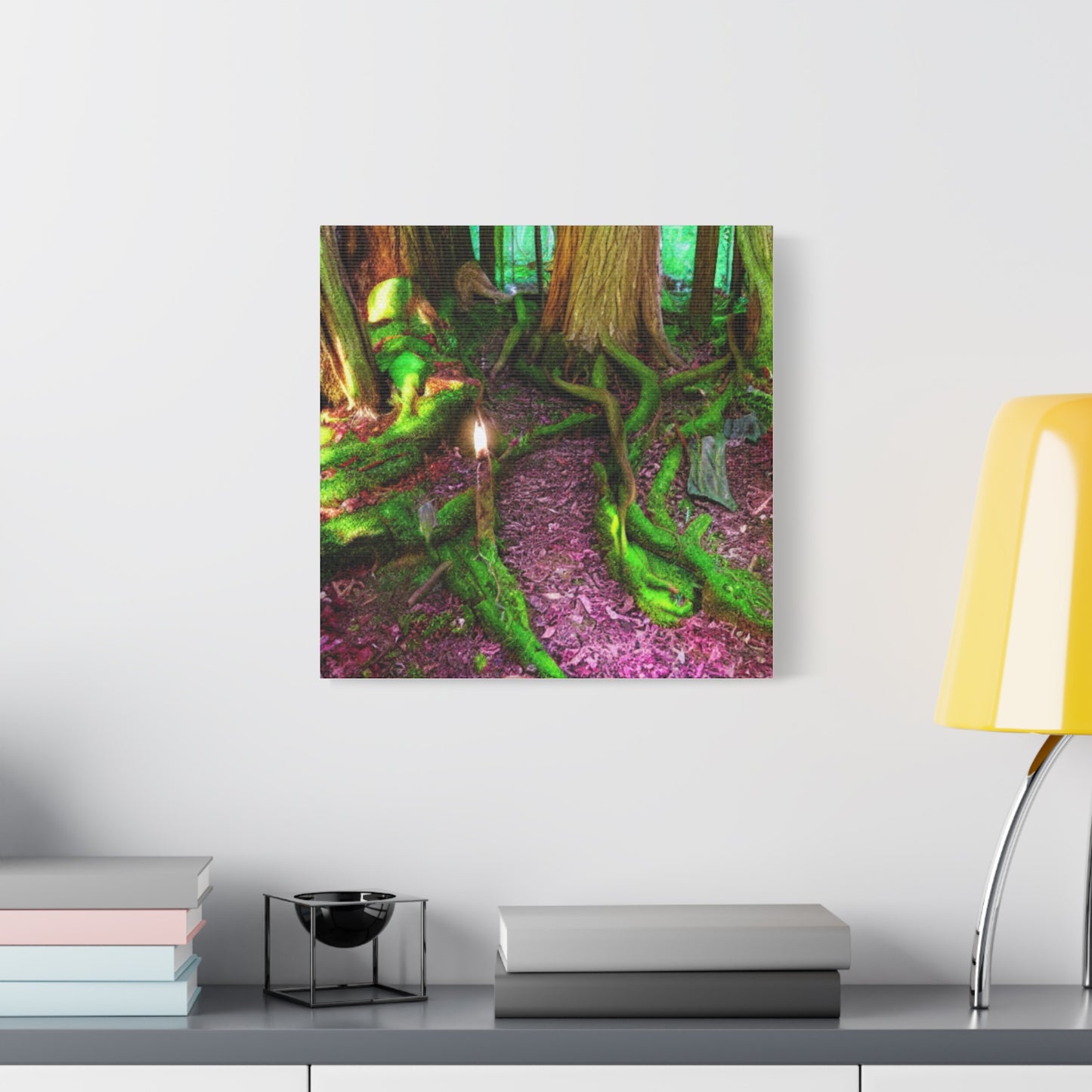 Enchanted Forest Moss Path Canvas Print — Matte Stretched Wall Art