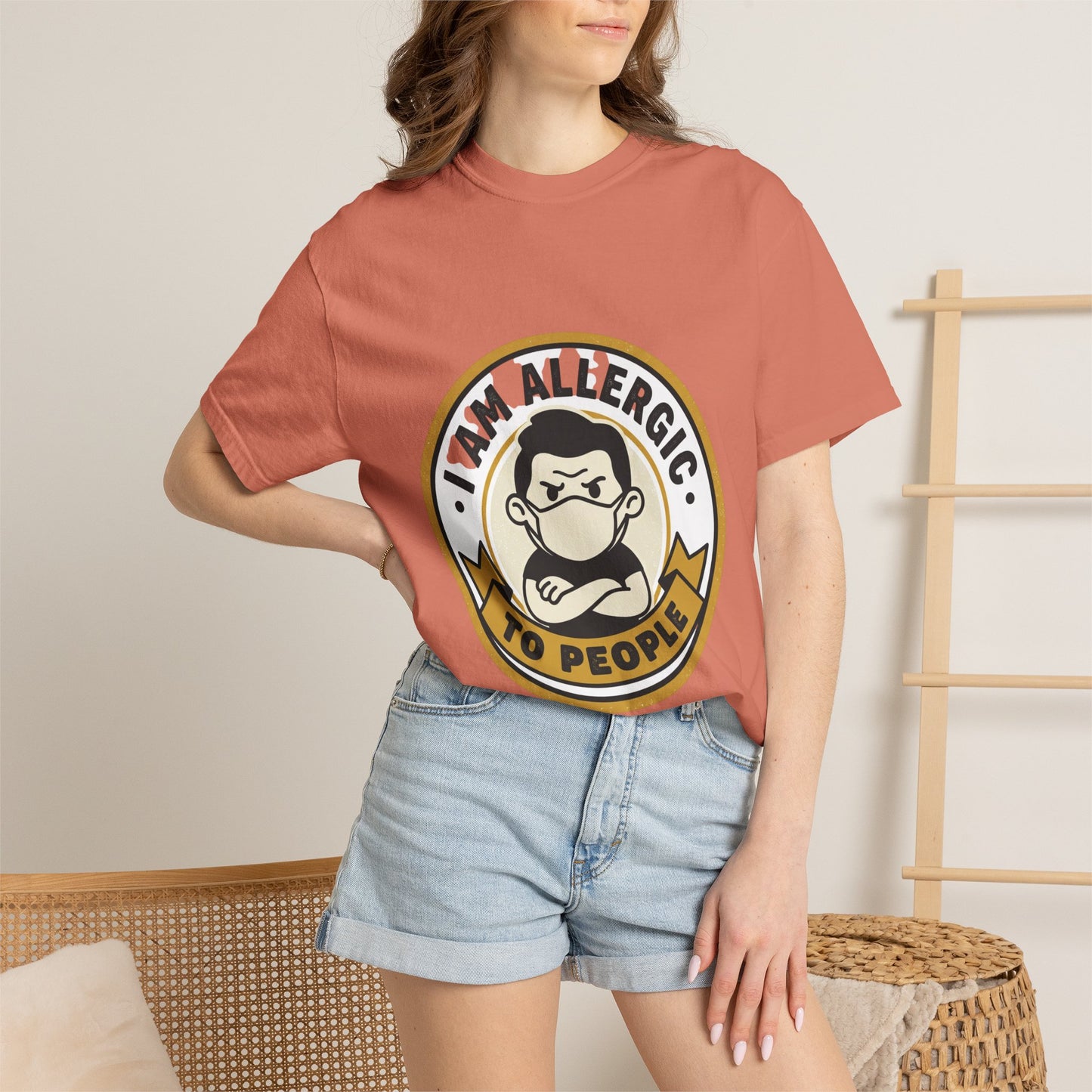I Am Allergic To People T-Shirt — Funny Anti-Social Graphic Tee