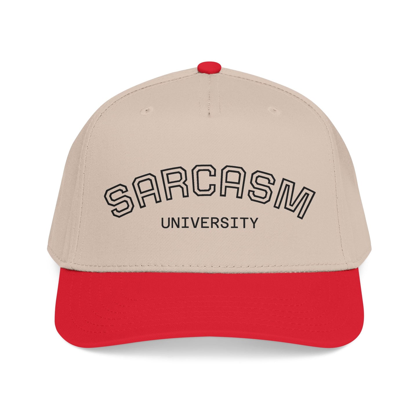 Sarcasm University Baseball Cap — Funny Embroidered Mid-Profile Hat