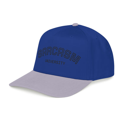 Sarcasm University Baseball Cap — Funny Embroidered Mid-Profile Hat
