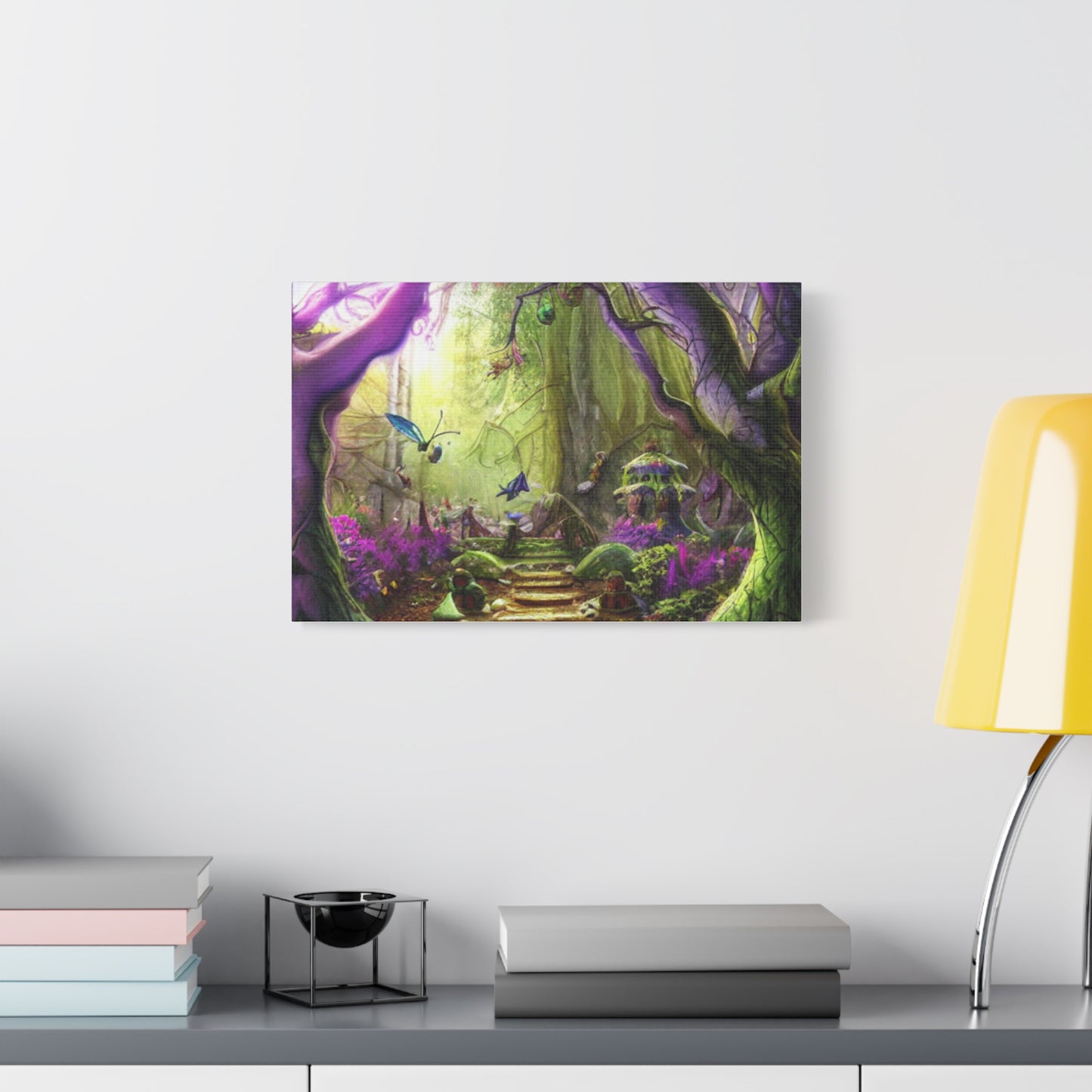 Enchanted Fairy Forest Canvas Wall Art — Magical Woodland Pathway