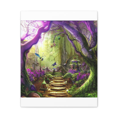 Enchanted Fairy Forest Canvas Wall Art — Magical Woodland Pathway