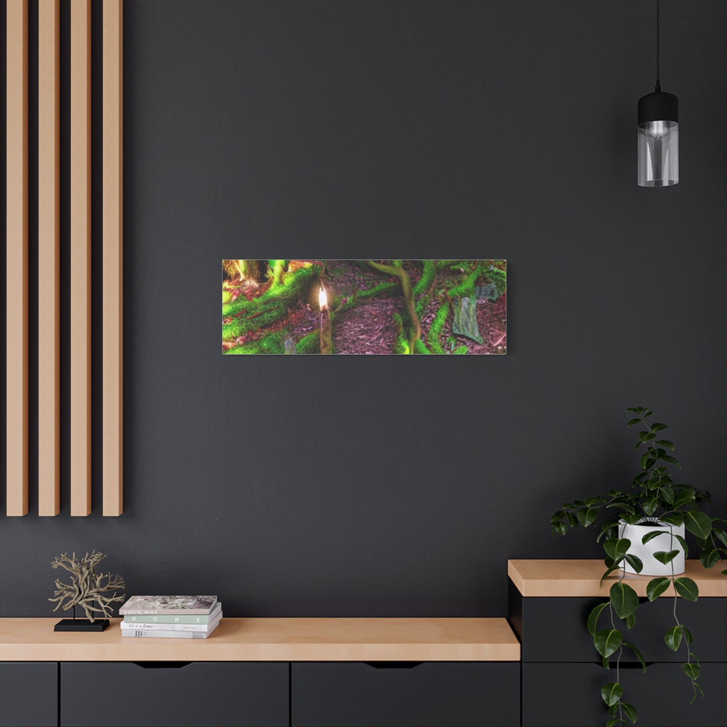 Enchanted Forest Moss Path Canvas Print — Matte Stretched Wall Art