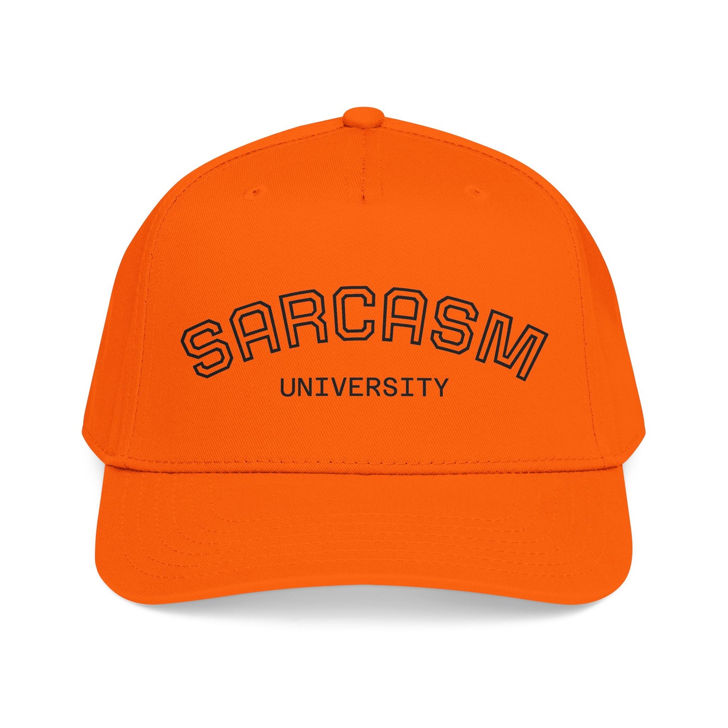 Sarcasm University Baseball Cap — Funny Embroidered Mid-Profile Hat