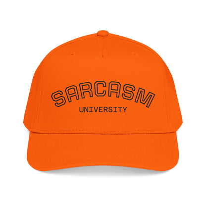 Sarcasm University Baseball Cap — Funny Embroidered Mid-Profile Hat