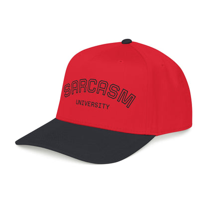 Sarcasm University Baseball Cap — Funny Embroidered Mid-Profile Hat