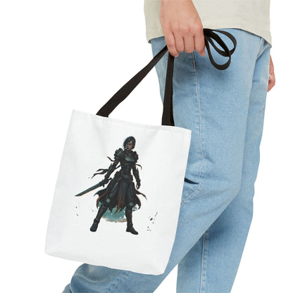 Rogue Warrior Tote Bag – Dark Fantasy Assassin Illustration