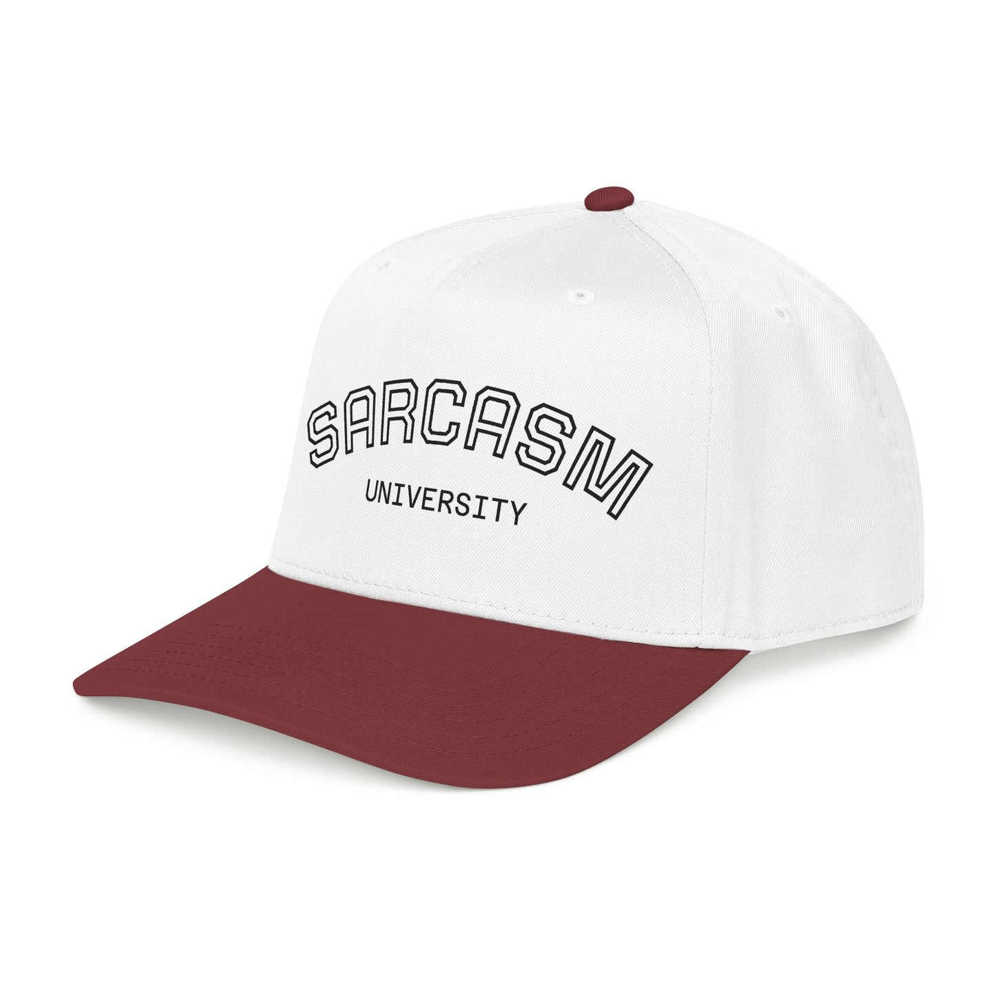 Sarcasm University Baseball Cap — Funny Embroidered Mid-Profile Hat
