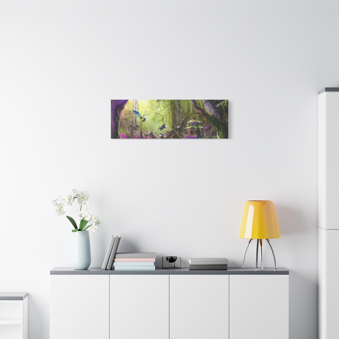 Enchanted Fairy Forest Canvas Wall Art — Magical Woodland Pathway