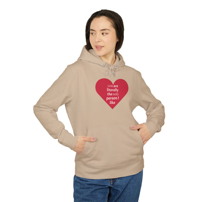 Heart Graphic Hoodie — "I’m an incredibly nice person I like" Casual Valentine Pullover