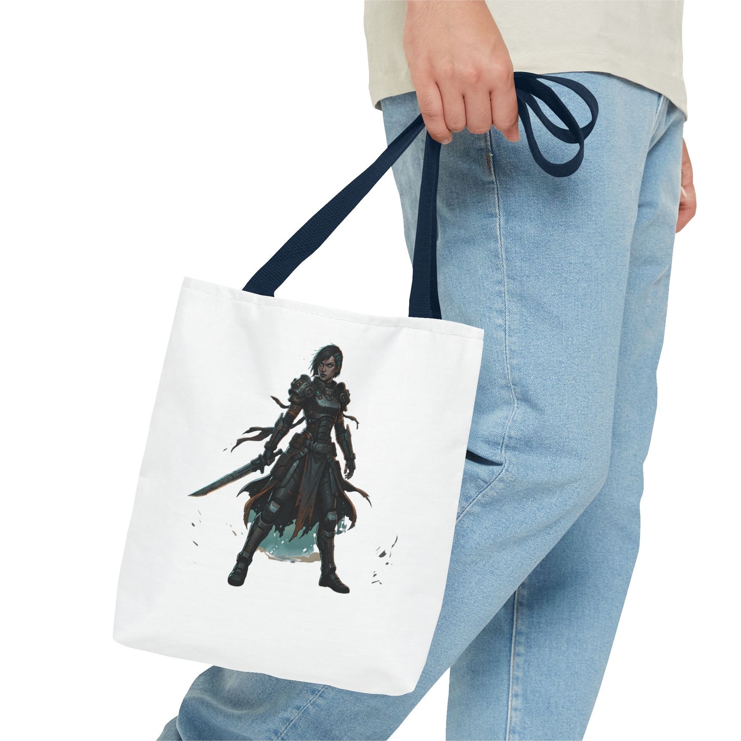 Rogue Warrior Tote Bag – Dark Fantasy Assassin Illustration