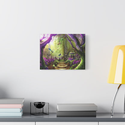 Enchanted Fairy Forest Canvas Wall Art — Magical Woodland Pathway