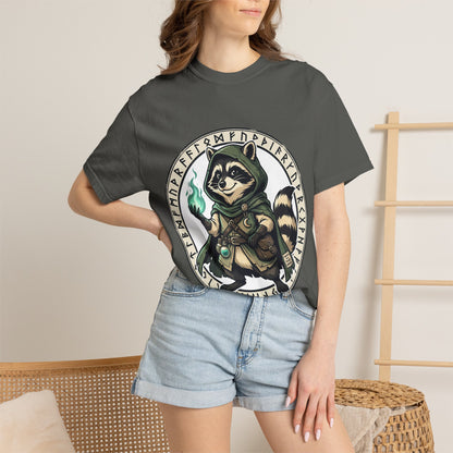 Raccoon Wizard T-Shirt – Cute Fantasy Mage Graphic Tee