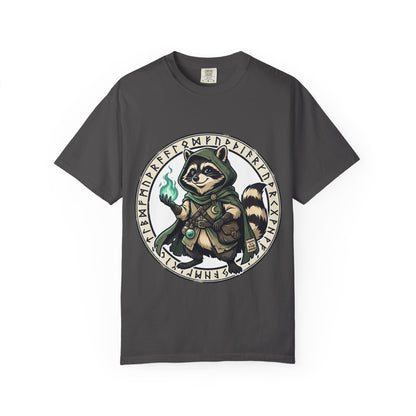 Raccoon Wizard T-Shirt – Cute Fantasy Mage Graphic Tee