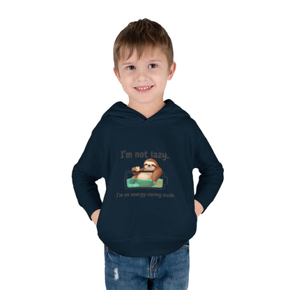 Toddler Hoodie — "I'm Not Lazy" Sloth Energy-Saving Pullover