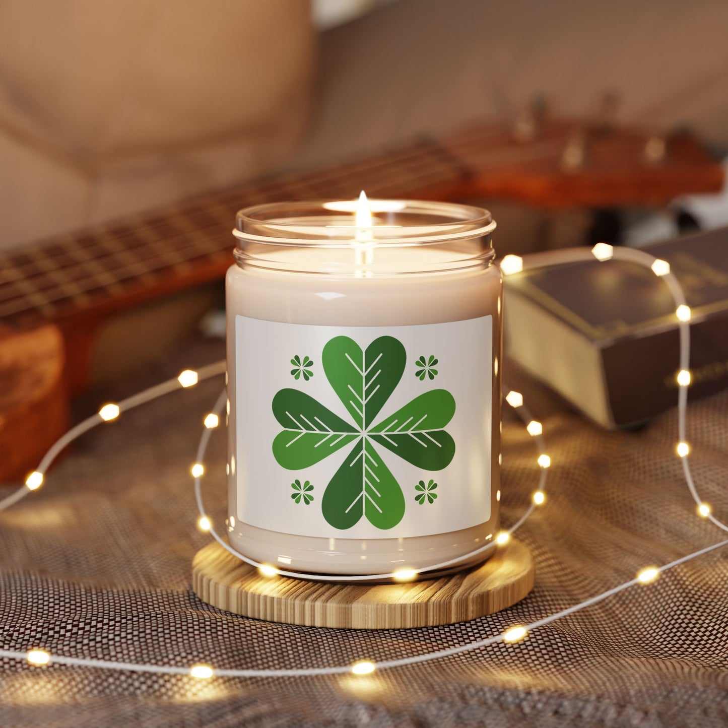 Soy Candle — Green Clover Floral Scented 9oz (St. Patrick’s Day)