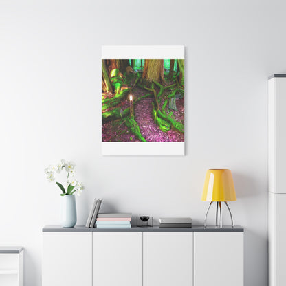 Enchanted Forest Moss Path Canvas Print — Matte Stretched Wall Art