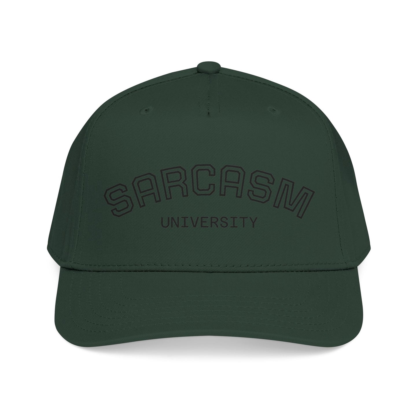 Sarcasm University Baseball Cap — Funny Embroidered Mid-Profile Hat